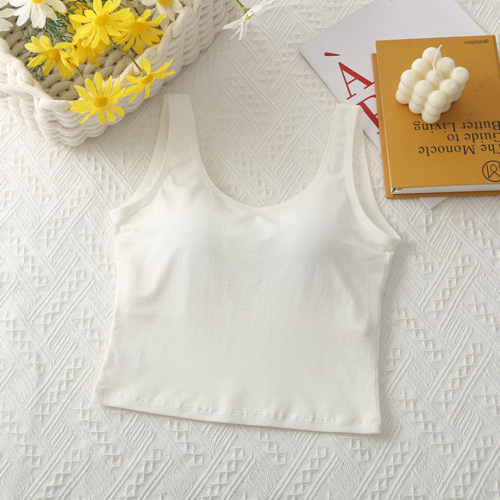 New%20One-Piece%20with%20Chest%20Pad%20U%20Backless%20Small%20Sling%20Women's%20Short%20Inner%20Wear%20Outer%20Wear%20Sexy%20Beauty%20Back%20Bottoming%20Vest%20-%20Image%206