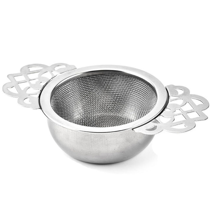 Tea%20Strainers%20with%20Drip%20Bowls%20(2-Pack);%20Elegant%20Stainless%20Steel%20Loose%20Leaf%20Tea%20Strainers%20Exquisite%20Product%20-%20Image%203