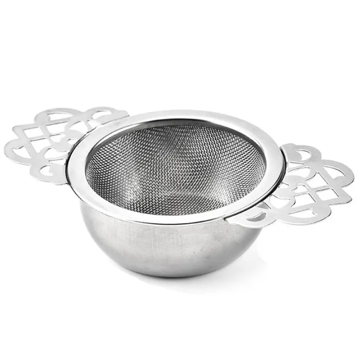 Tea%20Strainers%20with%20Drip%20Bowls%20(2-Pack);%20Elegant%20Stainless%20Steel%20Loose%20Leaf%20Tea%20Strainers%20Exquisite%20Product%20-%20Image%203
