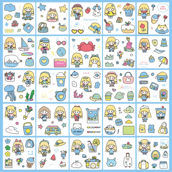 Momo's%20Diary%20Stationery%20Decoration%20Soft%20Cute%20Pattern%20Hand%20Account%20Sticker%20Set%20100%20Sheets%20-%20Image%207