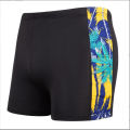 Anti-Embarrassment Men's Swimming Trunks plus-Sized plus Size Boxer Swim Trunks Set Fashion Printed Men's Hot Spring Bathing Suit.