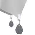 4PCS Tablecloth Weights Outdoor Table Cloth Weights Teardrop Shape Pendant Stones with Metal Clips Marble Table Cover Weights. 