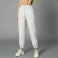 Women Casual Warm Pants Padded Quilted Thermal Trousers Elastic Waist Sweatpants Winter. 