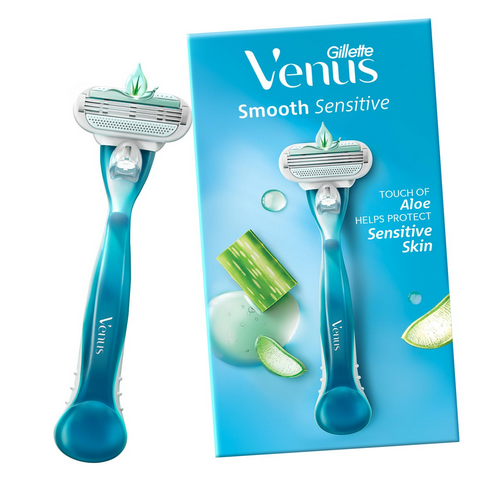 Gillette Venus Smooth Hair Removal Razor for Women with Aloe Vera, 1 Pc ...