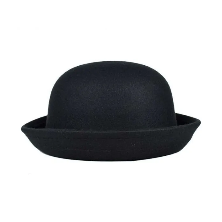 Black%20Synthetic%20Dhoom%203%20Bowler%20Felt%20Round%20Hat%20For%20Men%20-%20Image%209
