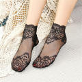 （New）Women Lace Ankle Full Toe ock Inviible Floral hort heer Thin ock Breathable. 