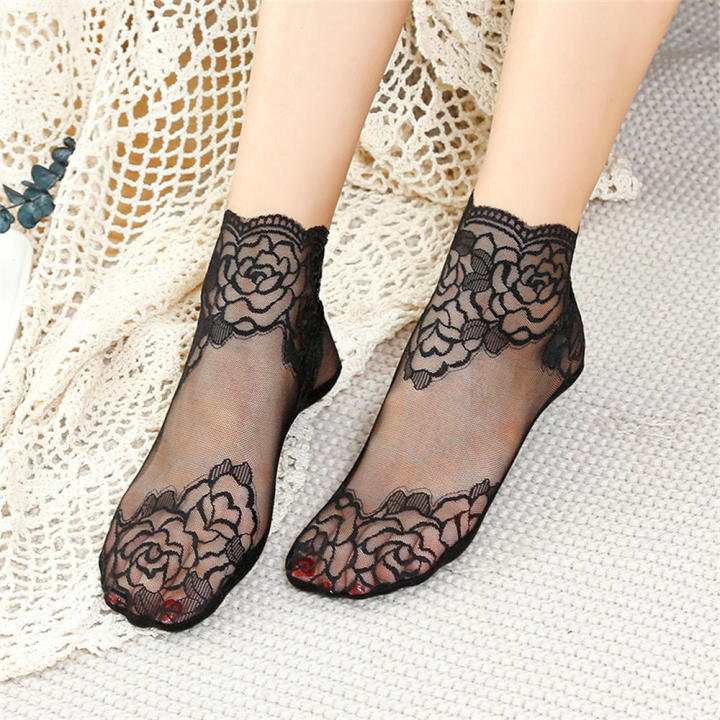 %EF%BC%88New%EF%BC%89Women%20Lace%20Ankle%20Full%20Toe%20ock%20Inviible%20Floral%20hort%20heer%20Thin%20ock%20Breathable%20-%20Image%203