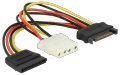 Adapter SATA / SATA / MOLEX AK-CA-32 (SATA 15pin + 4pin Molex, 16,5 cm). 