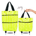 Oxford Cloth Folding Shopping Bag Grocery Cart With Wheels Foldable Reusable Groceries Trolley Bags For Daily Shopping Camping. 