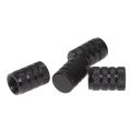 4 Pcs Black Car Vehicle Tyre Tire Valve Stem Decorative Dust Cap Cover. 