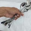 long hundle  spoon 2pcs  heavy long hundle pickle spoon silver color spoon carry design spoon 24 cm long pickle spoon. 