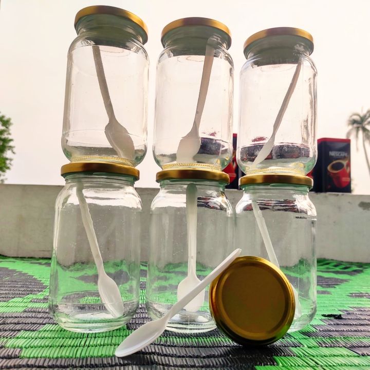Full%20Airtight%20500%20Ml%20-%2004%20Pcs%20Glass%20Jar%20For%20Kitchen%20&%20Dining%20-%20Glassware%20Food%20Container%20With%20New%20Steel%20Cap%20-%20Image%204