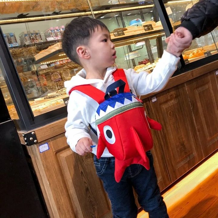 Wholesale%20Anti-lost%20Bag%20Boy%20Kindergarten%20Schoolbag%20Girl%20Small%20Shark%20Bag%20For%20ChildrenToddler%20Backpack%20with%20Safety%20Handle%20-%20Image%202