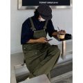 2022 Men's Retro Designer Overalls Workwear Sling Korean Loose Wide Leg Jumpsuit Streetwear Solid Color Men's Clothing.