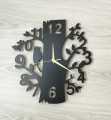 Wall Clock  Black Tree Birds Shaped Laser Cut Designer Wooden Wall Clock.. 