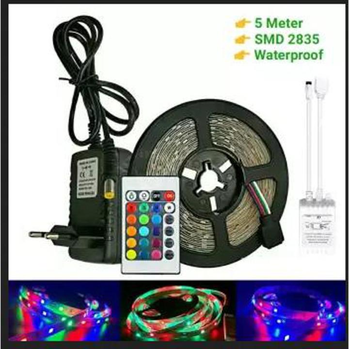 Rgb Led Strip Light 2835 Dc12V 60Leds/M Flexible Lighting Ribbon Tape Lamp White/Warm White/Blue Strip Home Decoration 5 Meter 300Leds Waterproof - Rgb Light