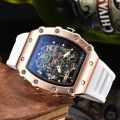 new Richard skeleton watch tonneau shape sports men's watch. 