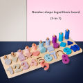 GC 6-in-1 Wooden Alphabet Number Shape Puzzles Toys Toddlers Fishing Toy Rings Counting Sorting Educational Toys. 