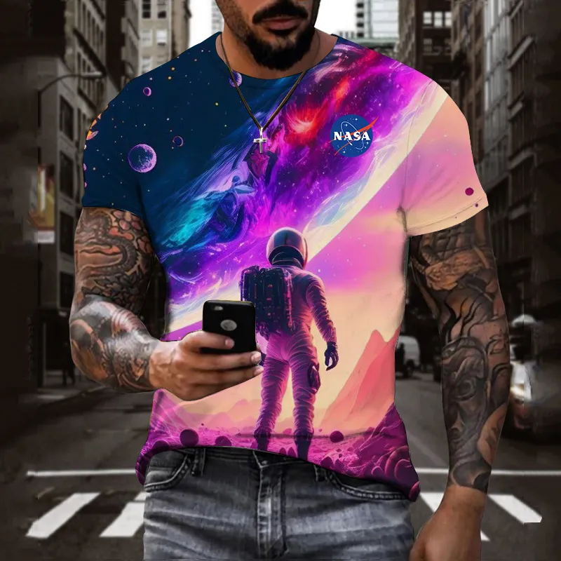 Summer hot-selling fashion Men's high-quality loose T-shirts funny