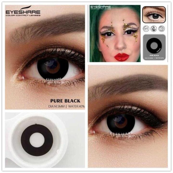 Halloween Black Block Color Contact Lense Color Contact Lenses
