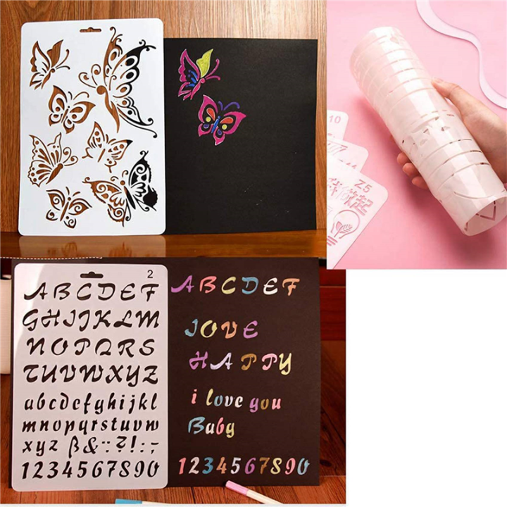 20Pcs%207Mil%20Blank%20Stencil%20Sheets,%2012%20x%2012%20Inch%20Mylar%20Template%20Stencil%20Material%20for%20Cricut%20&%20Silhouette%20Machines%20-%20Image%204