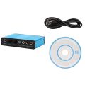 【Latest Style】 Sound Card,6 Channel External Sound Card USB 2.0 External 7.1 5.1 Surround Sound Optical S/PDIF Audio Sound Card Adapter. 