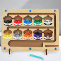 GC Magnetic Color Number Maze Wooden Color Matching Counting Puzzle Board Concentration Training Educational Toys.