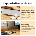 UGREEN RJ45 Splitter 1 to 2 Ethernet Adapter Internet Network Cable Extender RJ45 Connector Coupler for PC TV Box Router Cat6.