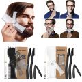 Beard Stencil Guide Adjustable Face Hair Shaver Mustache Trimming Set Practical Facial Hair Template Non-slip Beard Shaper Tools. 