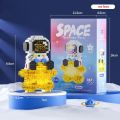 Micro Building Blocks Space Aerospace Series Glowing Astronaut Figure With Light DIY Bricks Set Toys For Children Christmas Gift. 