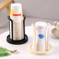 Disposable Cup Storage Holder Rack Shelf Water Tea Cups Dispenser Mug Display Stand Organizer Supplies Home Organization. 