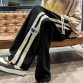 2024 Men Side Striped Corduroy Baggy Pants Men Streetwear Korean Fashion Casual Hip Hop Vintage Cargo Pants Loose Trousers. 