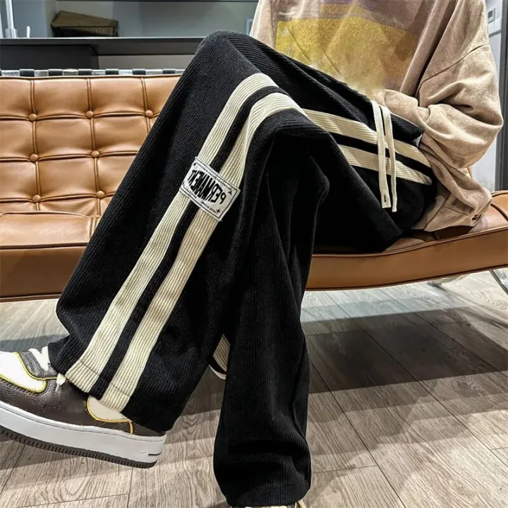 2024%20Men%20Side%20Striped%20Corduroy%20Baggy%20Pants%20Men%20Streetwear%20Korean%20Fashion%20Casual%20Hip%20Hop%20Vintage%20Cargo%20Pants%20Loose%20Trousers%20-%20Image%205