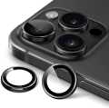 For Appe iphone 15 Pro / iphone 15 Pro Max Camera Lens Protector Tempered Glass Screen Protector, Anti-Scratch Premium Tempered Glass Film Aluminum Alloy 3D Lens Ring Cover for iphone 1 Set (Natural Titanium / Black / Blue / White).