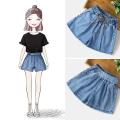 Summer Loose Fashion Kids Girl Short Big Girls Jeans Pants Korean Children Denim Shorts Clothes Short Trousers for Teenage 4-16Y.