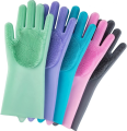 2 pcs High Quality Silicone Dish Washing Kitchen Hand Gloves (Multicolor) - Hand Gloves.