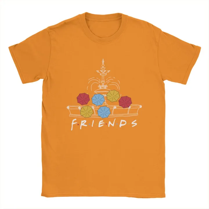 Fountain%20Umbrellas%20Friends%20TV%20Show%20T-Shirts%20Men%20Funny%20100%25%20Cotton%20Tees%20Round%20Neck%20Short%20Sleeve%20T%20Shirts%20Printed%20Tops%20-%20Image%207
