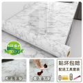 Marble wallpaper, Waterproof Sticker Modern Kitchen Cabinet Table Countertop Furniture Renovation Wallpaper PVC Self Adhesive Wall Sticker 1 Meter. 
