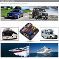 Waterproof Fuse Block Negative Bus Fuse Box Waterproof Boat Fuse Panel with LED Warning Indicator Proof Cover-6 Circuits with Negative Bus Fuse Box. 