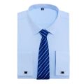 Quality Men's Classic French Cuff Formal Party Wedding Dress Shirts White Long Sleeve No Pocket Tuxedo Male Shirt with Cufflinks. 