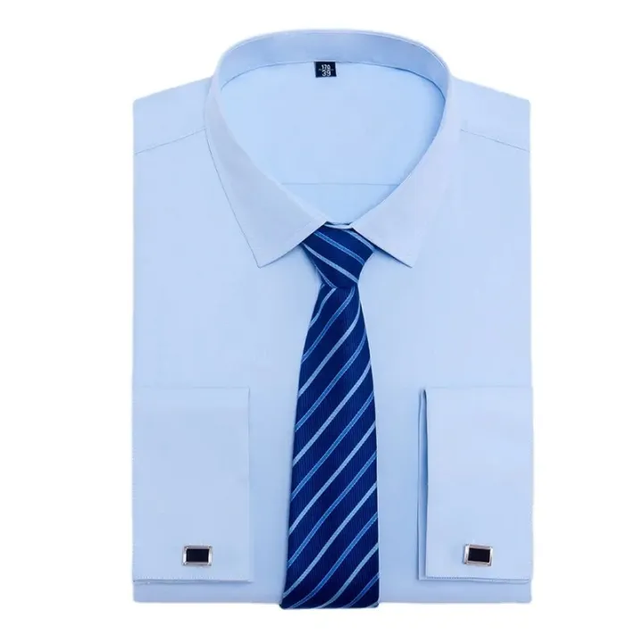 Quality%20Men's%20Classic%20French%20Cuff%20Formal%20Party%20Wedding%20Dress%20Shirts%20White%20Long%20Sleeve%20No%20Pocket%20Tuxedo%20Male%20Shirt%20with%20Cufflinks%20-%20Image%202