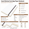 Premium Daily Journal Sketch Book Notebook White Elastic Band (White). 