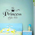 diy removable princess sleeps wall stickers art vinyl decals home baby girls room bedroom dormitory decor Cherry Super Store. 