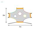 Soccer Target Soccer Goal Target Net Football Throwing Net for Players Yard 7x2m.