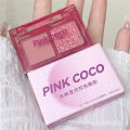 Two-Mini Rose Eyeshadow Palette Matte Pearlescent Long Lasting Waterproof Sweatproof Student Affordable Eyeshadow. 