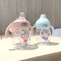 Cute Cartoon Children Straw Bottle Portable Leakproof Anti-choking Water Cup 280ml Large Capacity Baby Infant Learning Training Drinking Bottle.