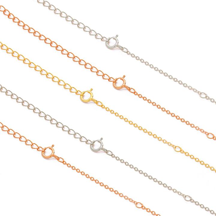 1PCS 925 Silver Extension Chain For DIY Handmade Jewelry Necklace Bracelet Making