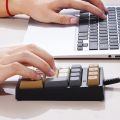 Plug-and-play Mini T21 Digital Mechanical Keyboard Reliable Durable Compact Green External Keypad Ergonomic Portable Financial. 