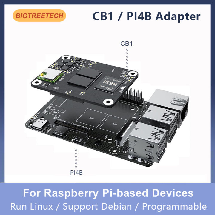 BIGTREETECH BTT CB1 PI4B Adapter 3D Printer Board Support CM4 Add Octopus V1.1 SKR MINI E3 V3.0 Motherboard VS Raspberry Pi CM4
