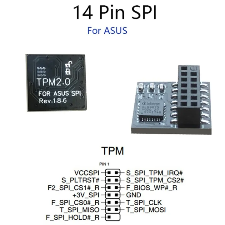 TPM%202.0%20Encryption%20Security%20Module%2014%20Pin%20SPI%20for%20ASUS%20Motherboard%20-%20Image%204
